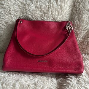 Michael Kors Raspberry Color Christina Shoulder Bag